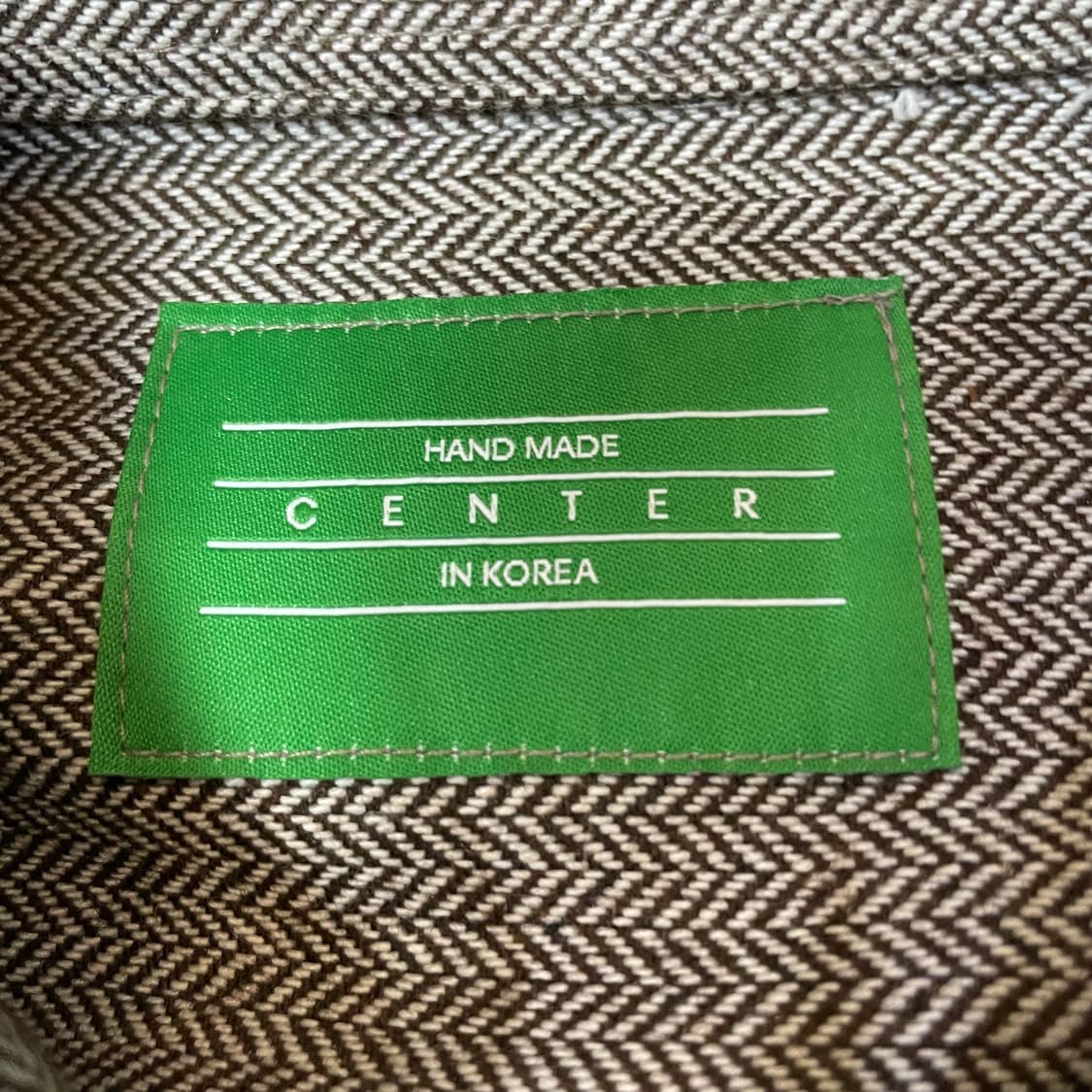 빈티지 핸드메이드 헤링본 원포켓 긴팔 셔츠 상품이미지4