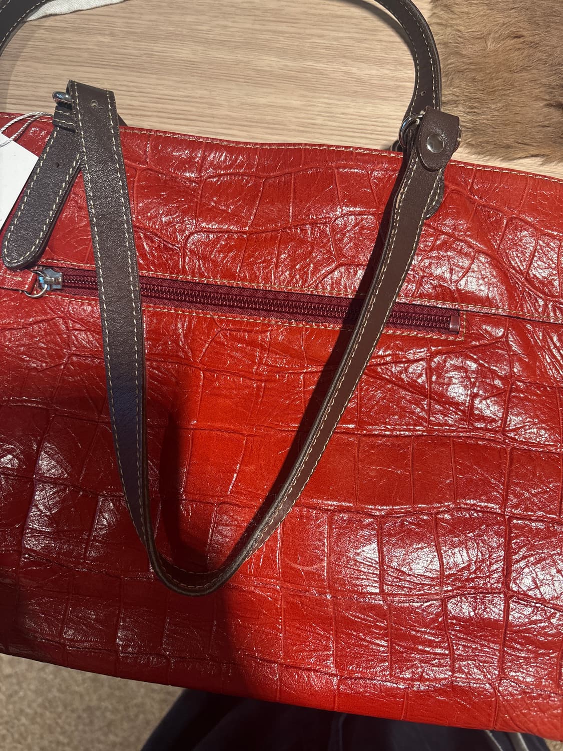 Crimson croc bag 상품이미지8