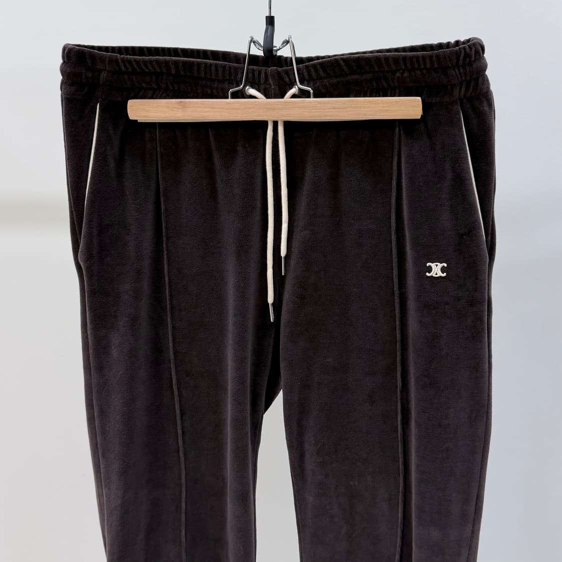 [2XL,L] 셀린느 트리오페 벨벳 트랙 자켓 집업 셋업 브라운 상품이미지6