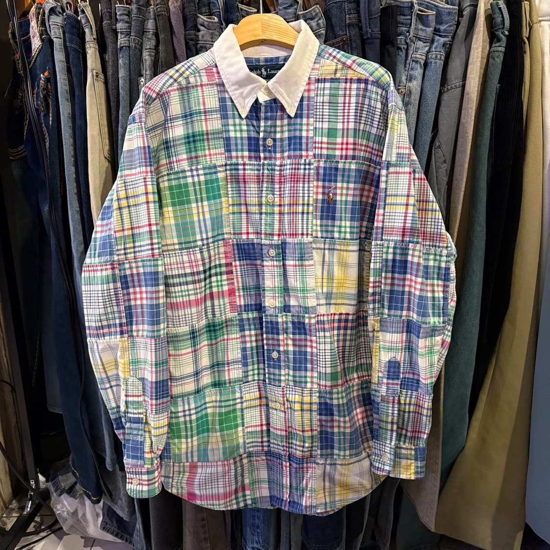 폴로 랄프로렌 패치워크 마드라스 셔츠 상품이미지3