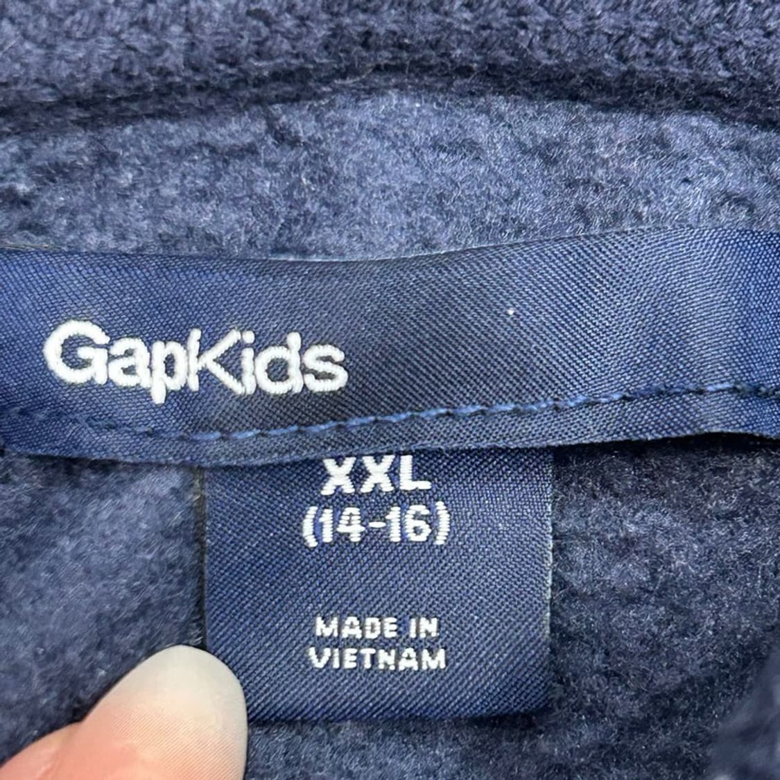 GAP 로고 플리스 후드집업 네이비 XXL 상품이미지4