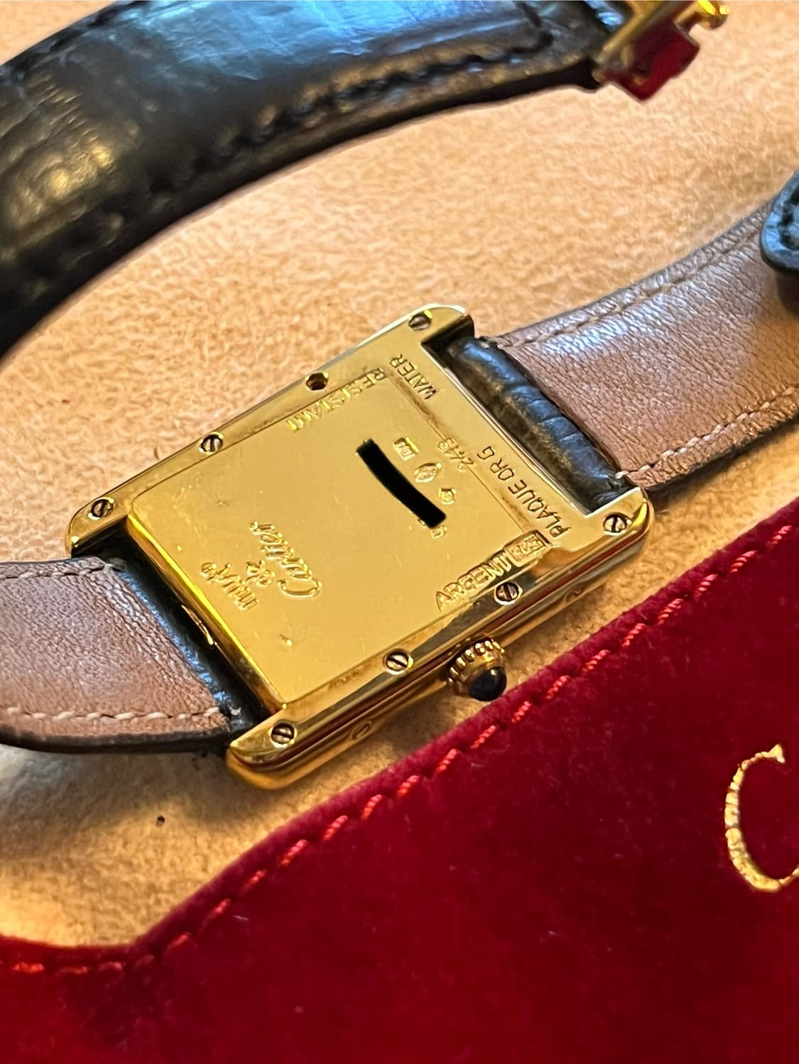 까르띠에 빈티지 머스트 드 탱크  XL 다이얼 캘린더 디버클 시계 상품이미지6