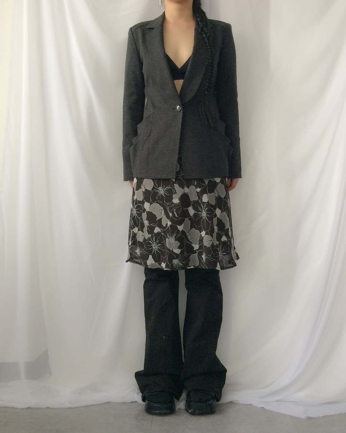 pattern printing midi skirt 상품이미지4