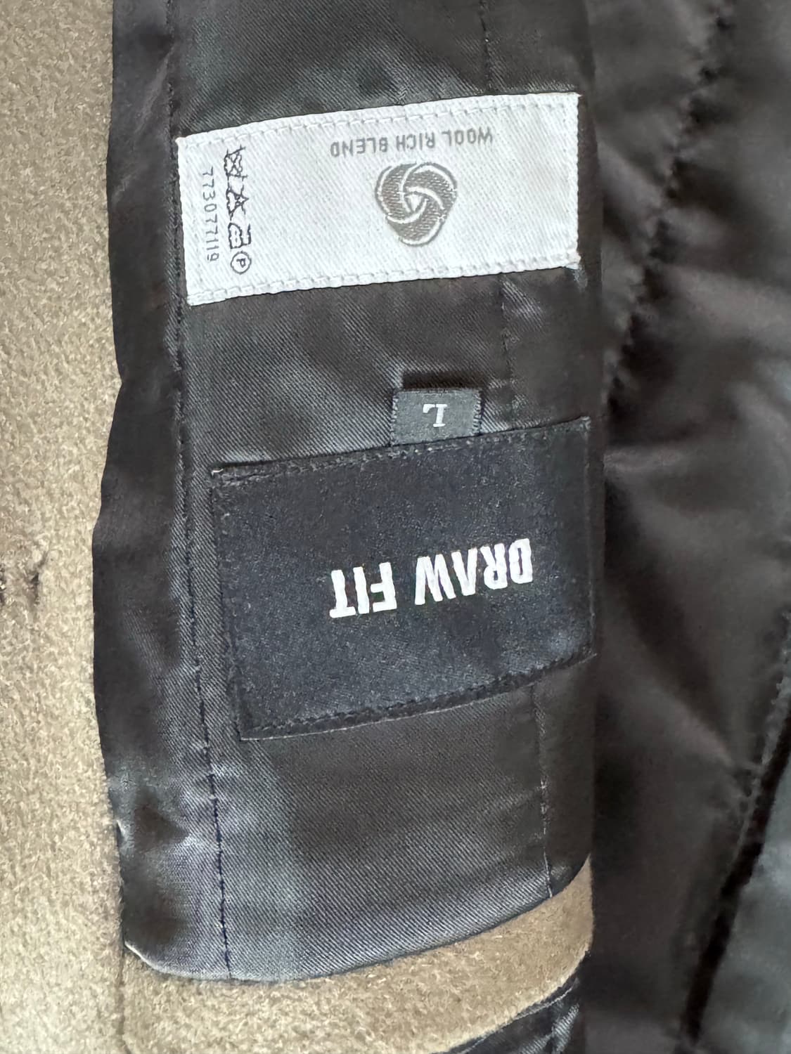 드로우핏 울 싱글코트 모카 L 상품이미지2