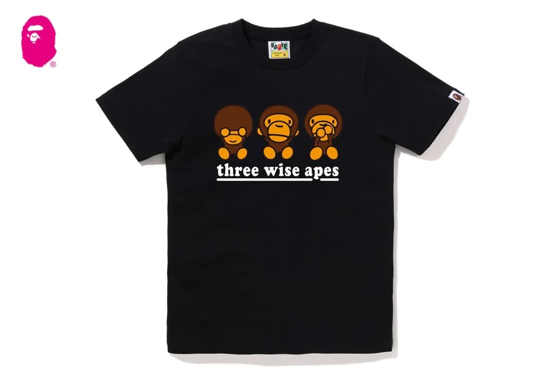 베이프 three wise apes 마일로 티셔츠 상품이미지1