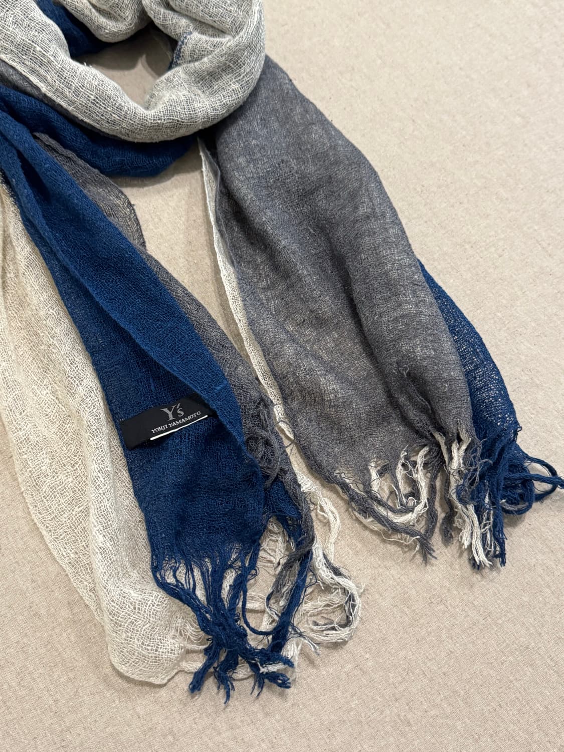 요지야마모토 린넨 레이어드 머플러 상품이미지3