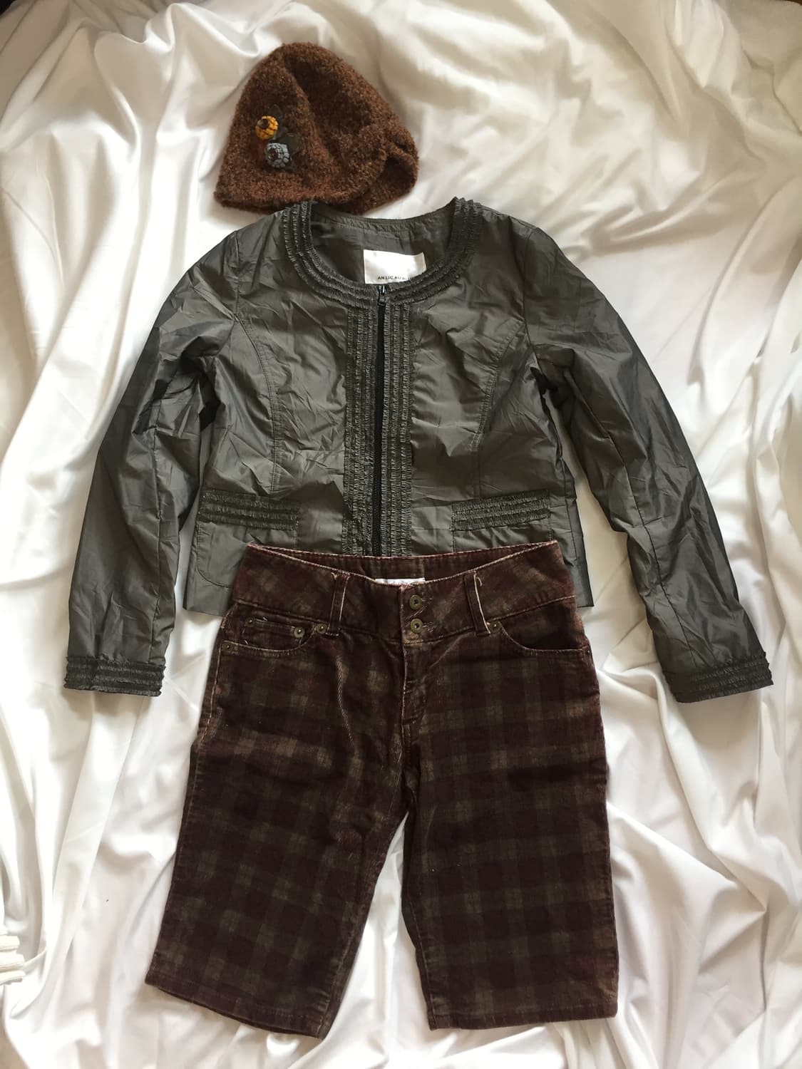 Colza 체크 오부바지 상품이미지1