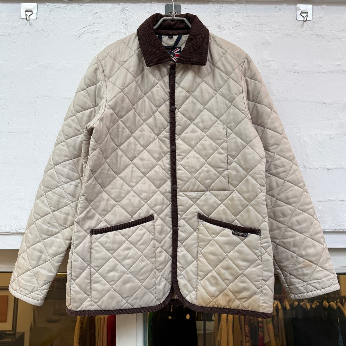 Lavenham 라벤햄 코듀로이 베이지 퀼팅 자켓 M (38) 상품이미지1