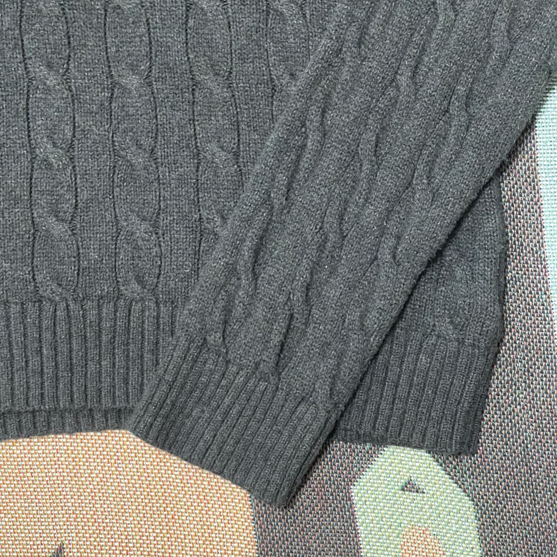 폴로랄프로렌 케이블 니트 빈티지 꽈배기 면맨투맨 상품이미지2