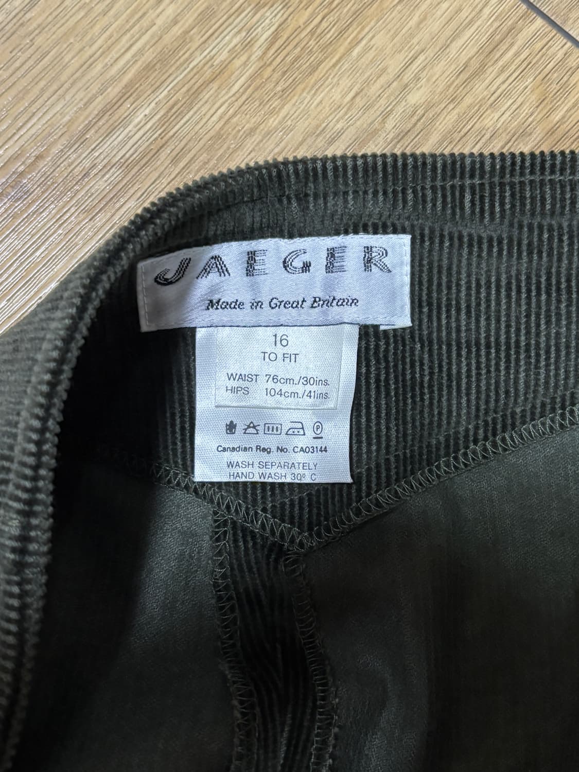 JAEGER 코듀로이 와이드 팬츠(7부) 상품이미지3