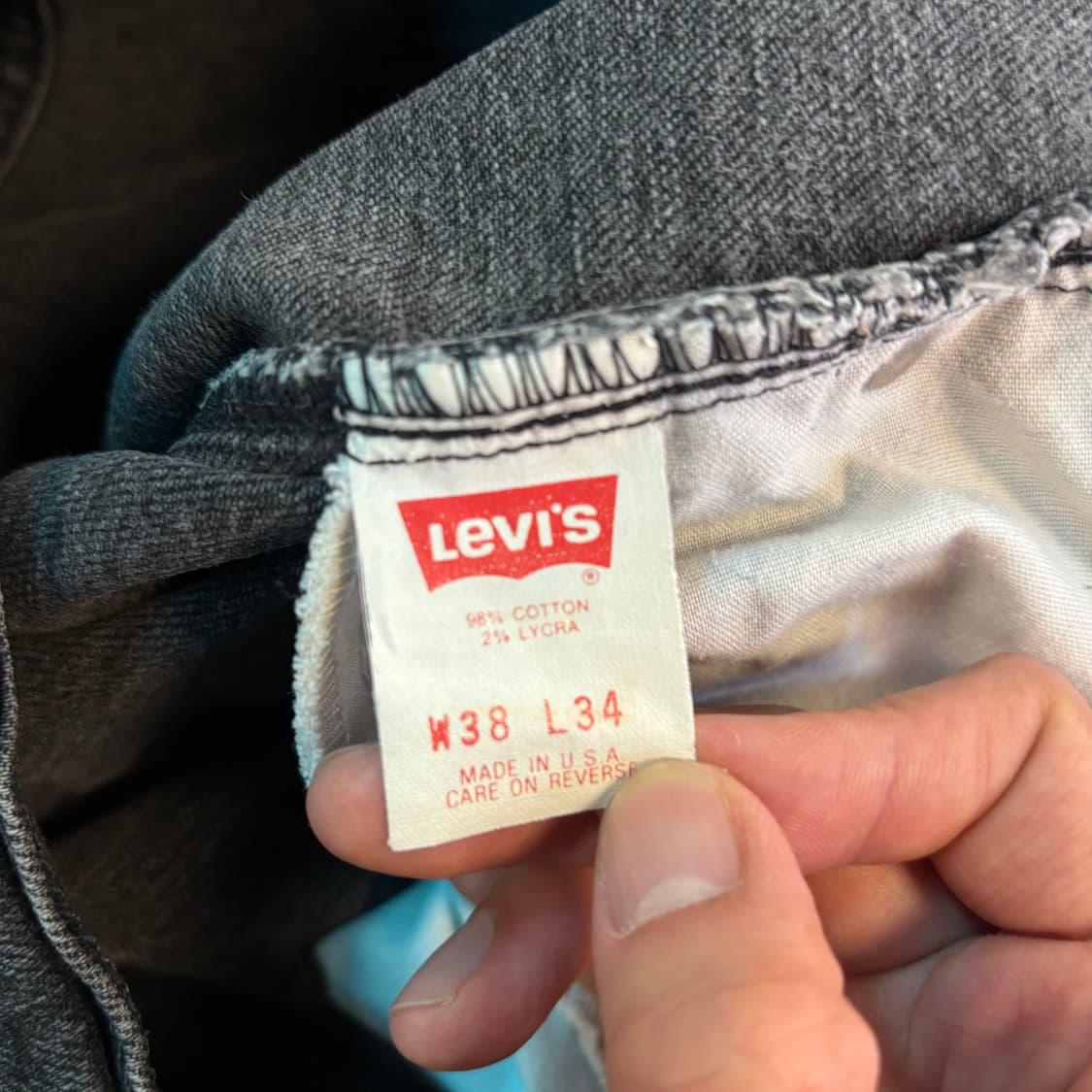 [38/34] USA 🇺🇸 리바이스 517 오렌지 탭 흑청 블랙 상품이미지8