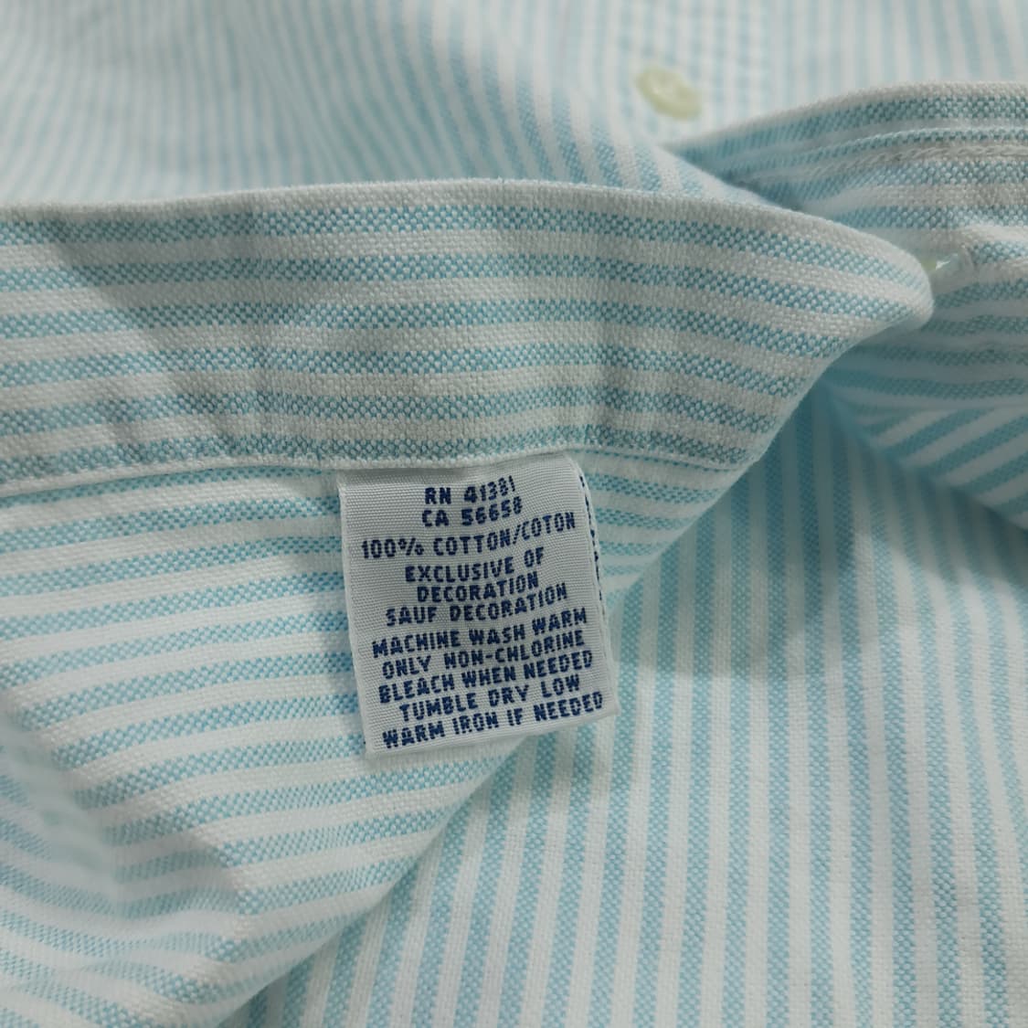 Co619 XL 폴로 랄프로렌 민트그린 스트라이프 반팔 셔츠 남방 상품이미지7
