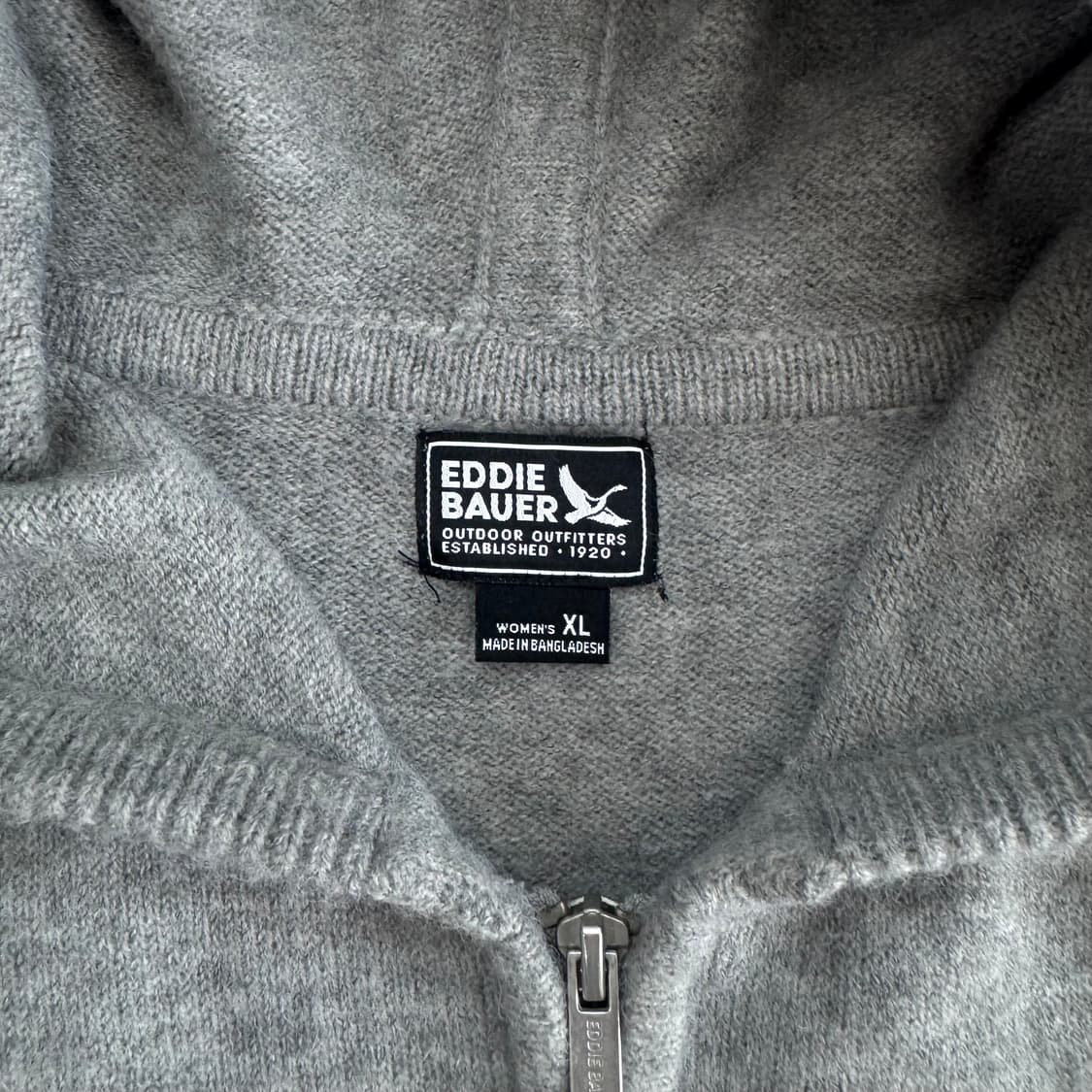 Eddie Bauer 그레이 2-way 니트 후드집업 상품이미지5