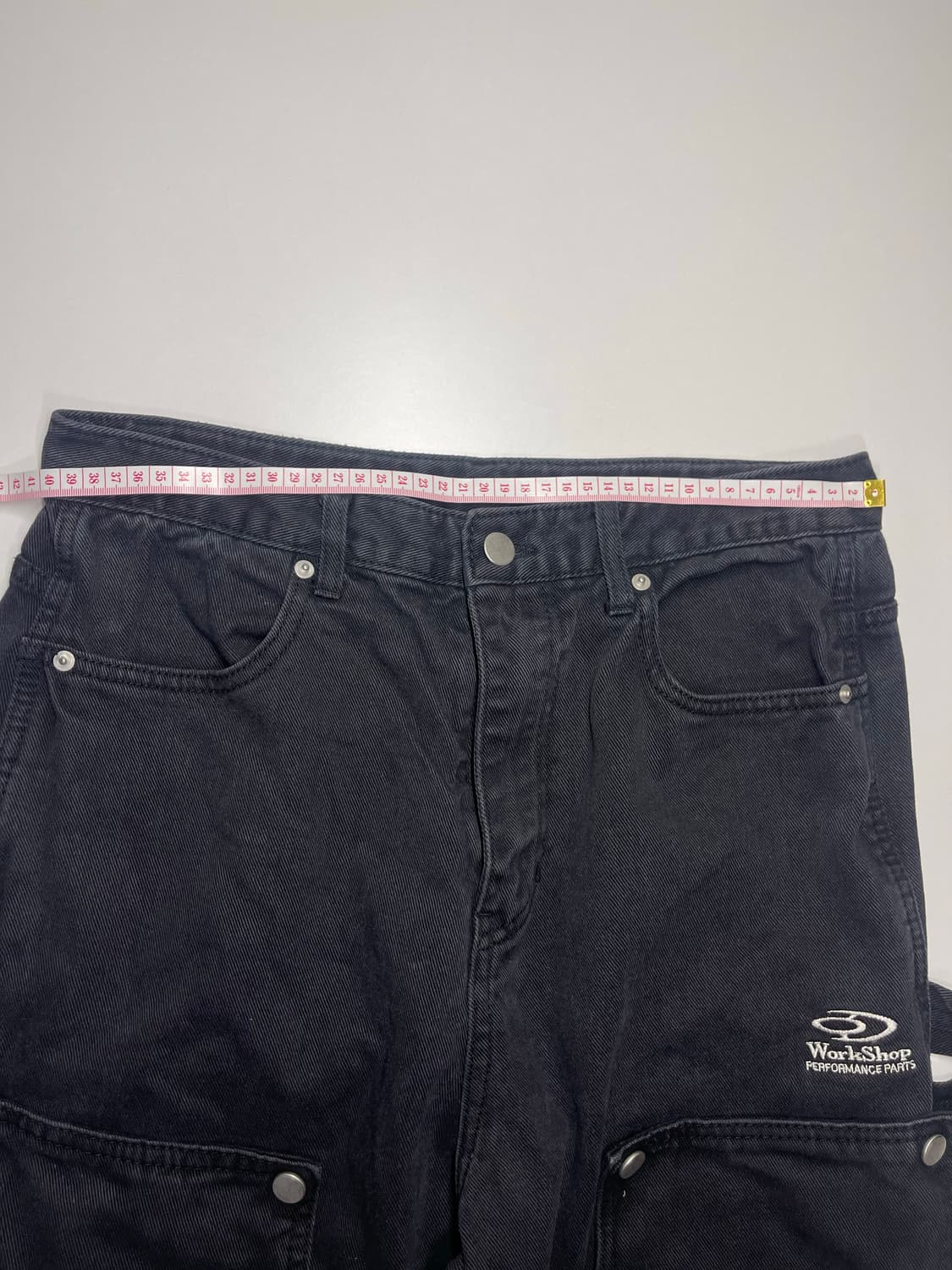 더블니 팬츠 블랙 S 상품이미지4