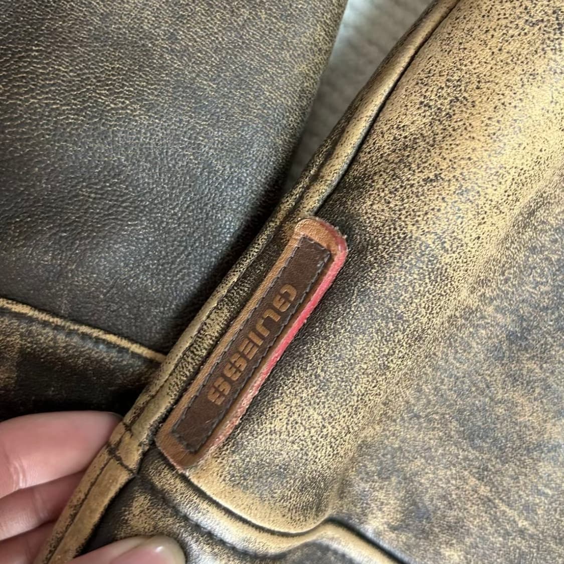 Guess 빈티지 퍼 칼라 워크 레더 자켓 상품이미지6