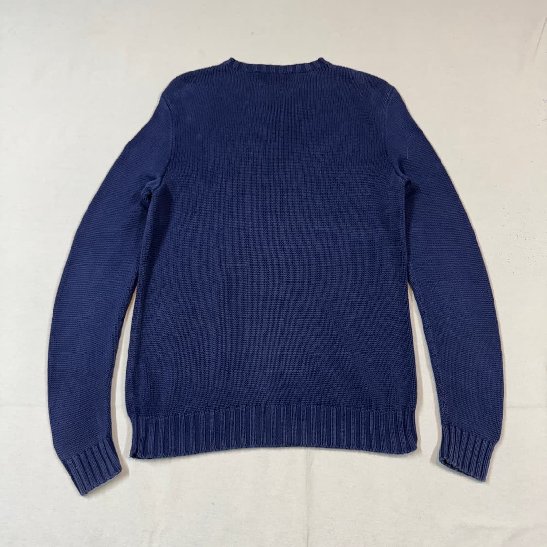 S) 폴로 랄프로렌 네이비 헤비코튼 라운드넥 니트 상품이미지5