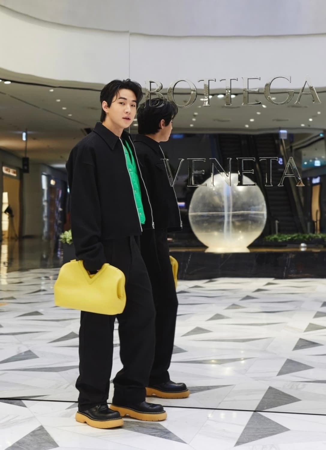 [52] 보테가베네타 트라이앵글 트윌 캐시미어 크롭 블루종 자켓 상품이미지5