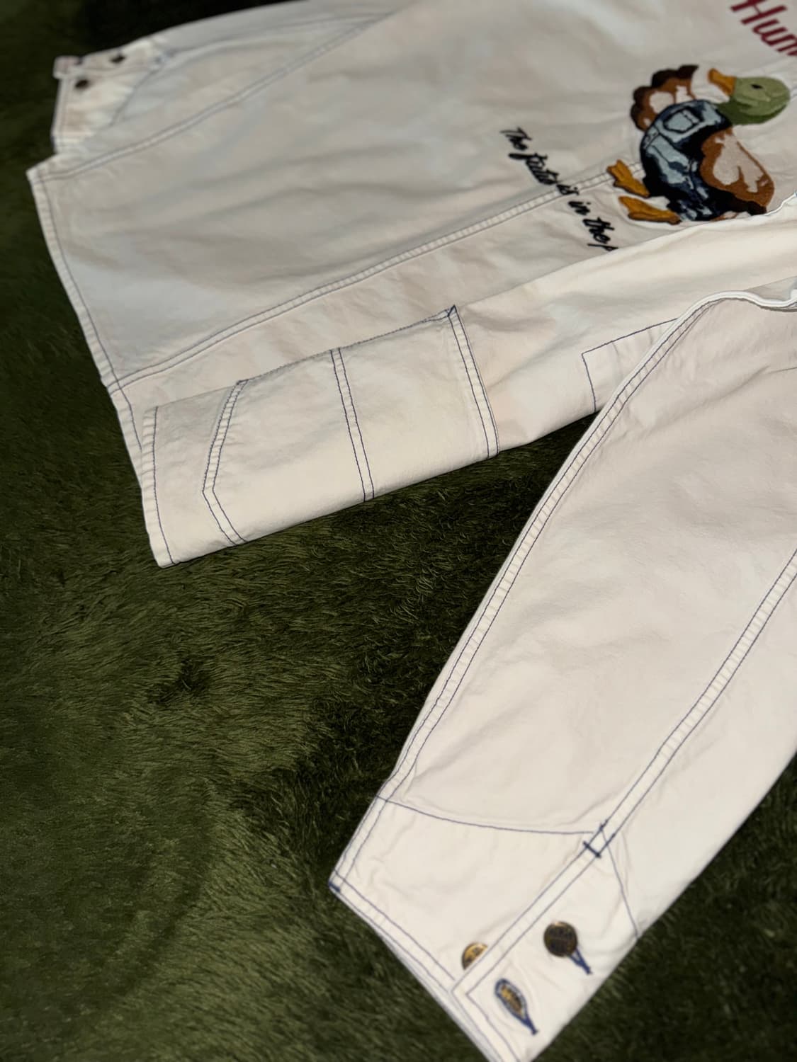 [L] 휴먼메이드 가먼트 다잉 커버올 자켓 오프화이트 상품이미지4