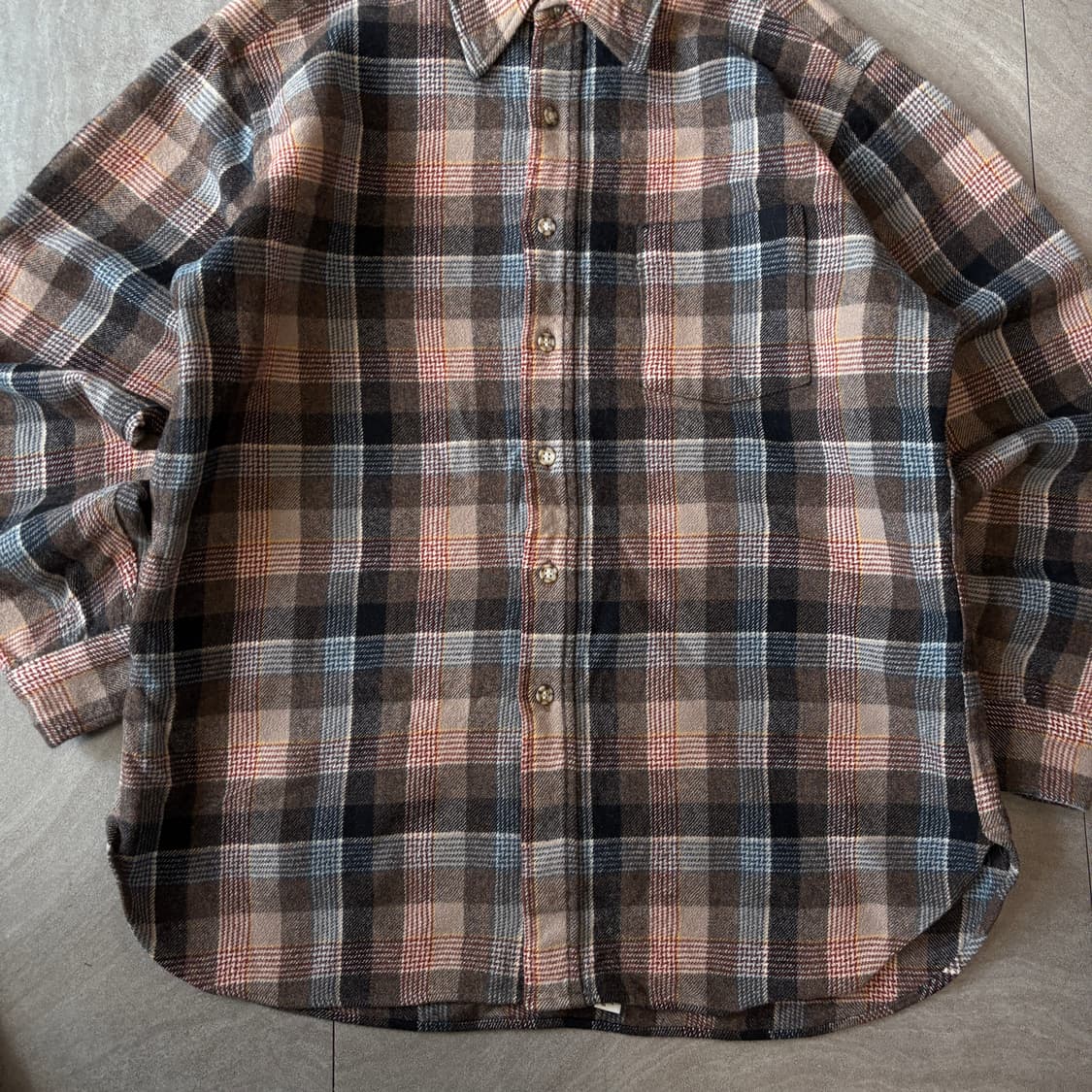 80s Pendleton 80년대 미국 생산 펜들턴 체크 울 셔츠 상품이미지4