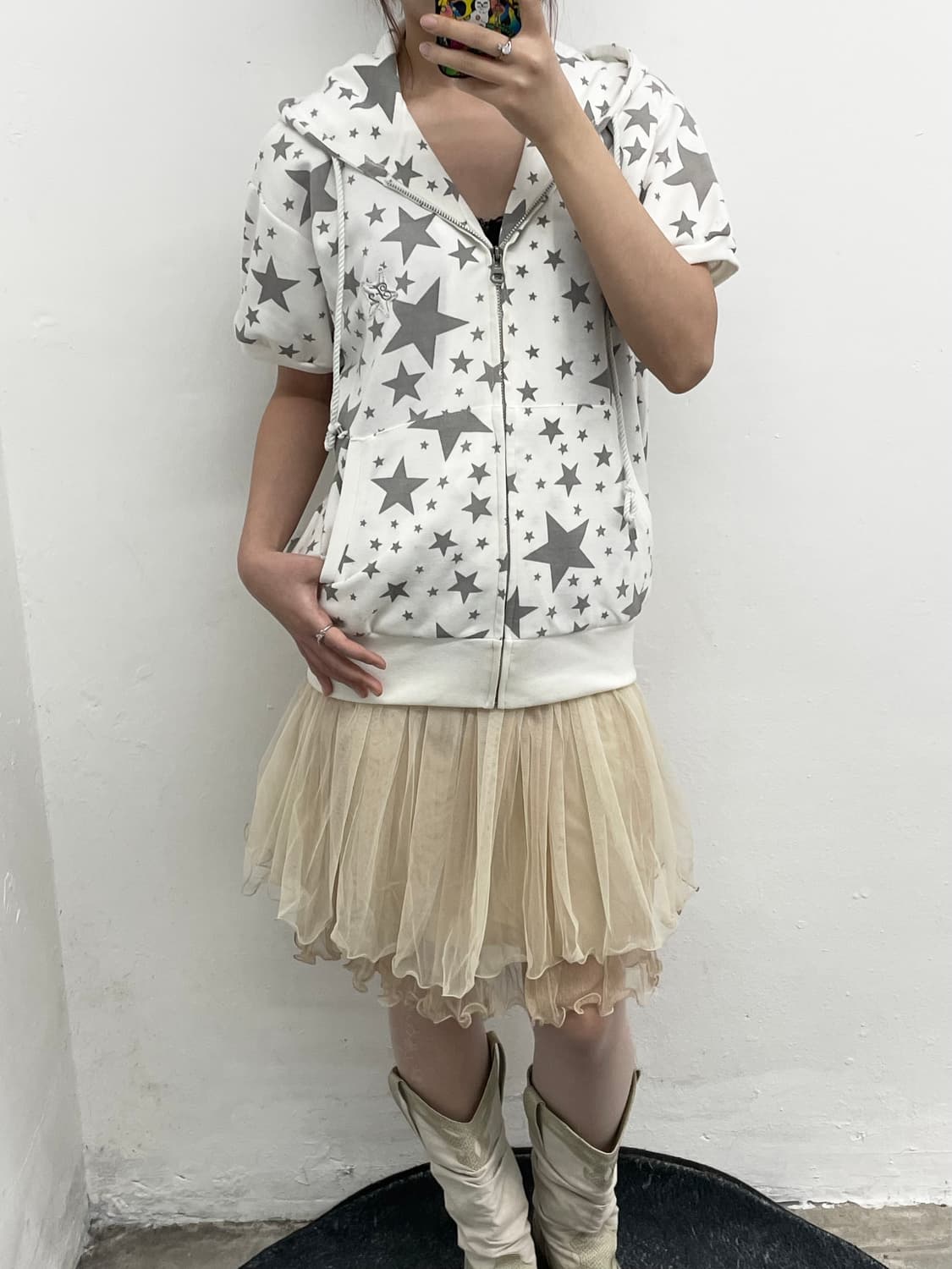 y2k 스타 하프 집업 상품이미지6