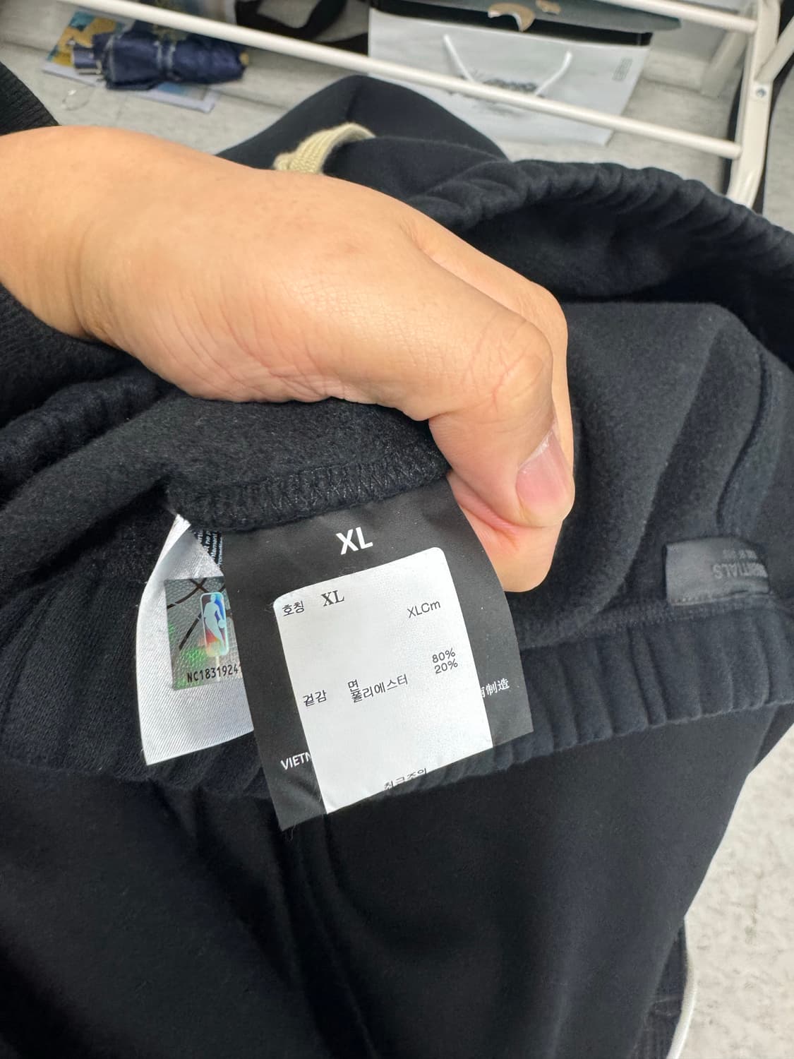 피어오브갓NBA 에센셜 블랙 라운지핏 스웻팬츠 xl 상품이미지3