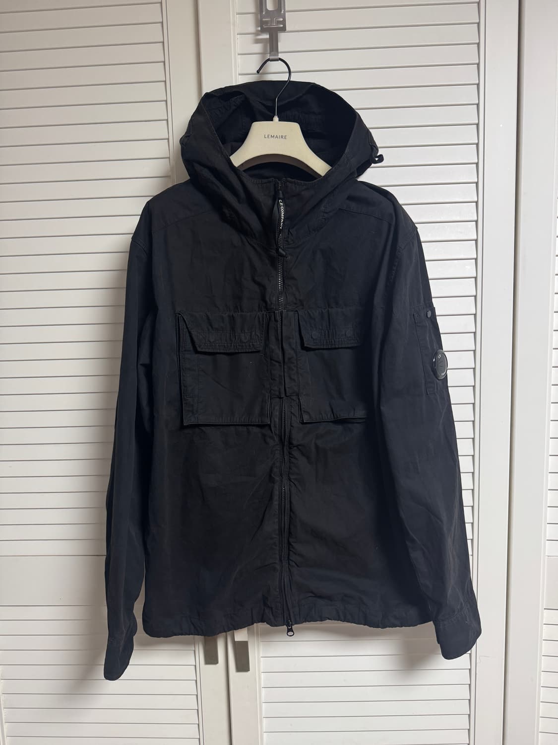 23시즌 CP컴퍼니 후드 바람막이 자켓 블랙 L 상품이미지1