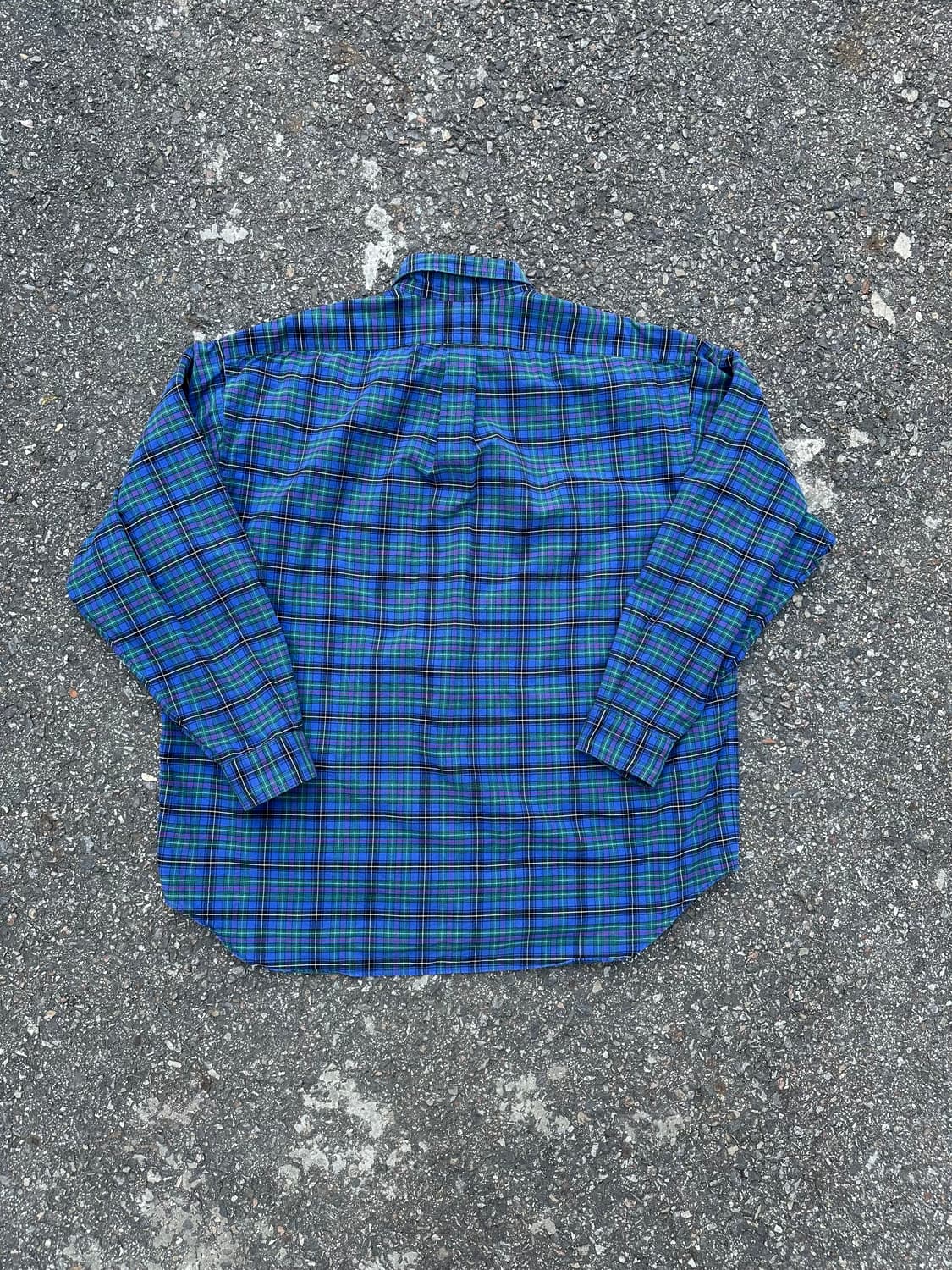 빈티지 90s 폴로 체크 빅셔츠 상품이미지4