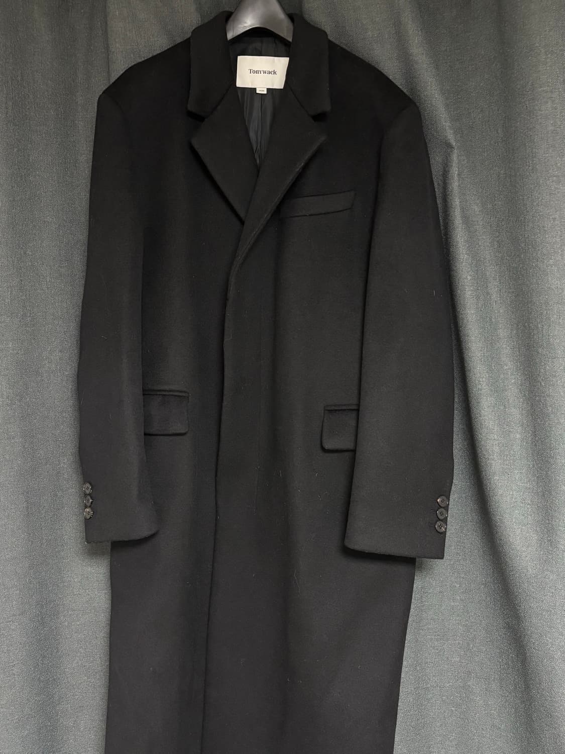 토니웩 캐시미어 싱글 코트 (블랙) 상품이미지3