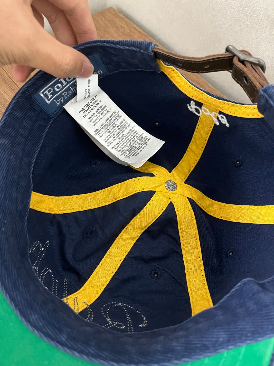 폴로 아플리케 트윌 볼캡 네이비 상품이미지3