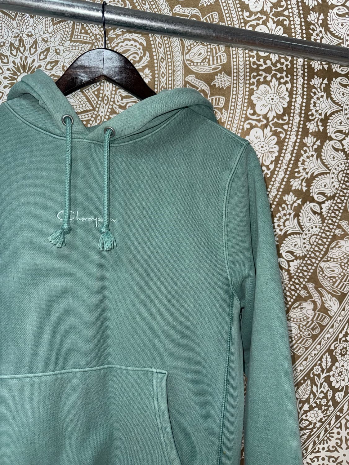 챔피온 리버스위브 민트 기모 후드티  상품이미지4