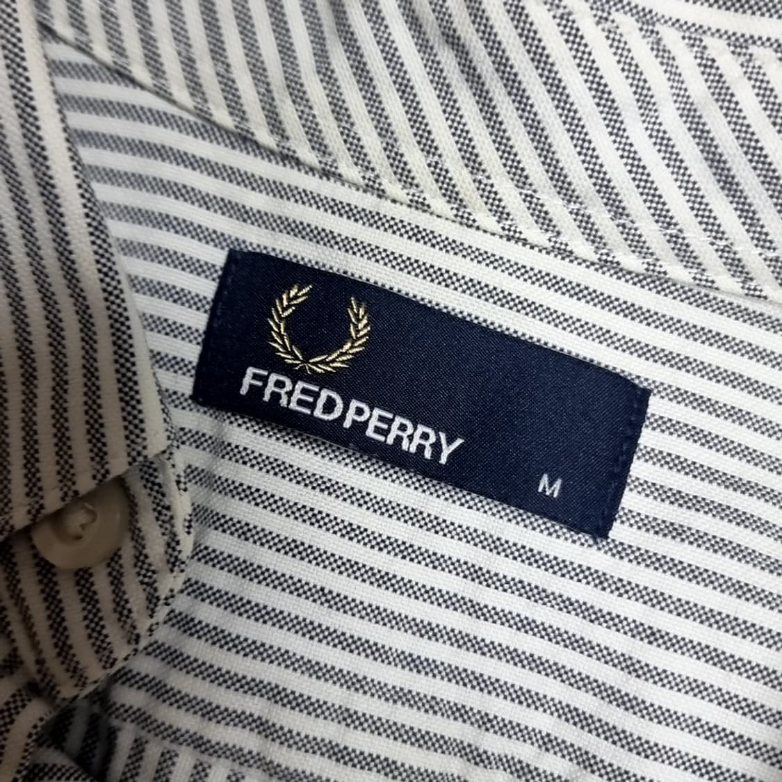 프레드페리 스트라이프 긴팔 셔츠(m) 상품이미지3