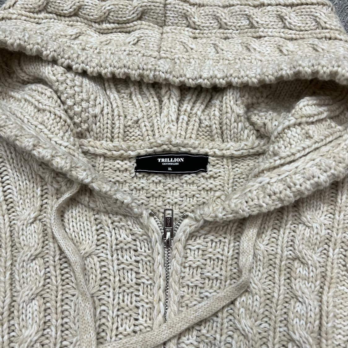 [100] 트릴리온 니트 후드집업 상품이미지3