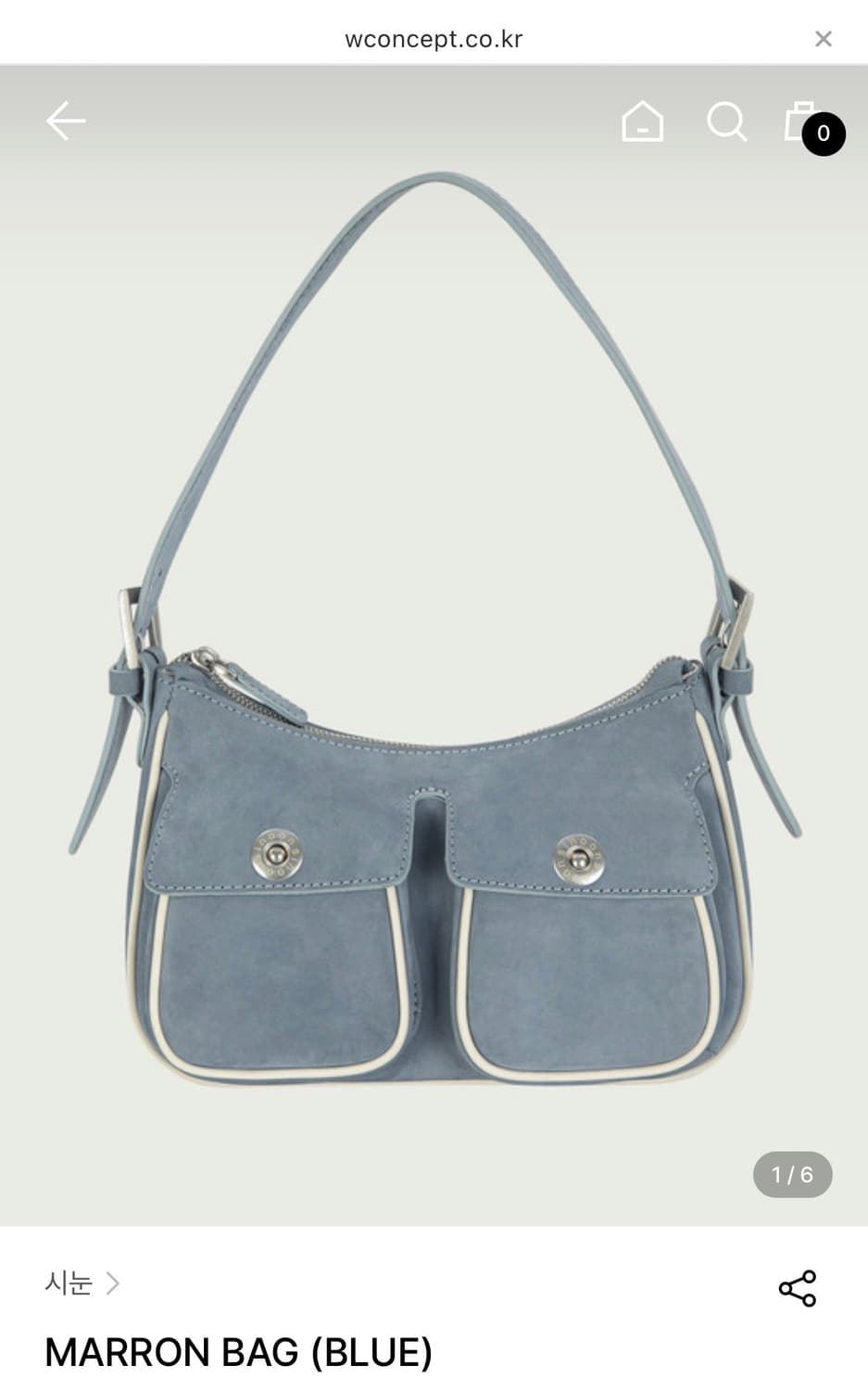 시눈 sinoon marron bag(blue) 택ㅇ, 새상품 상품이미지7