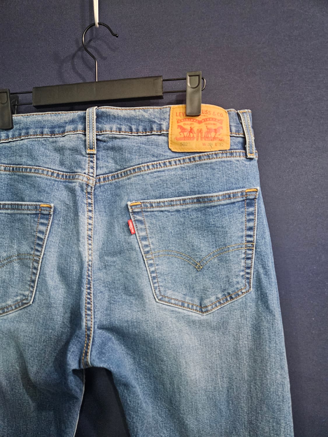 리바이스 502 블루컬러 남성 슬림핏 허리 34 스판 데님팬츠  상품이미지8