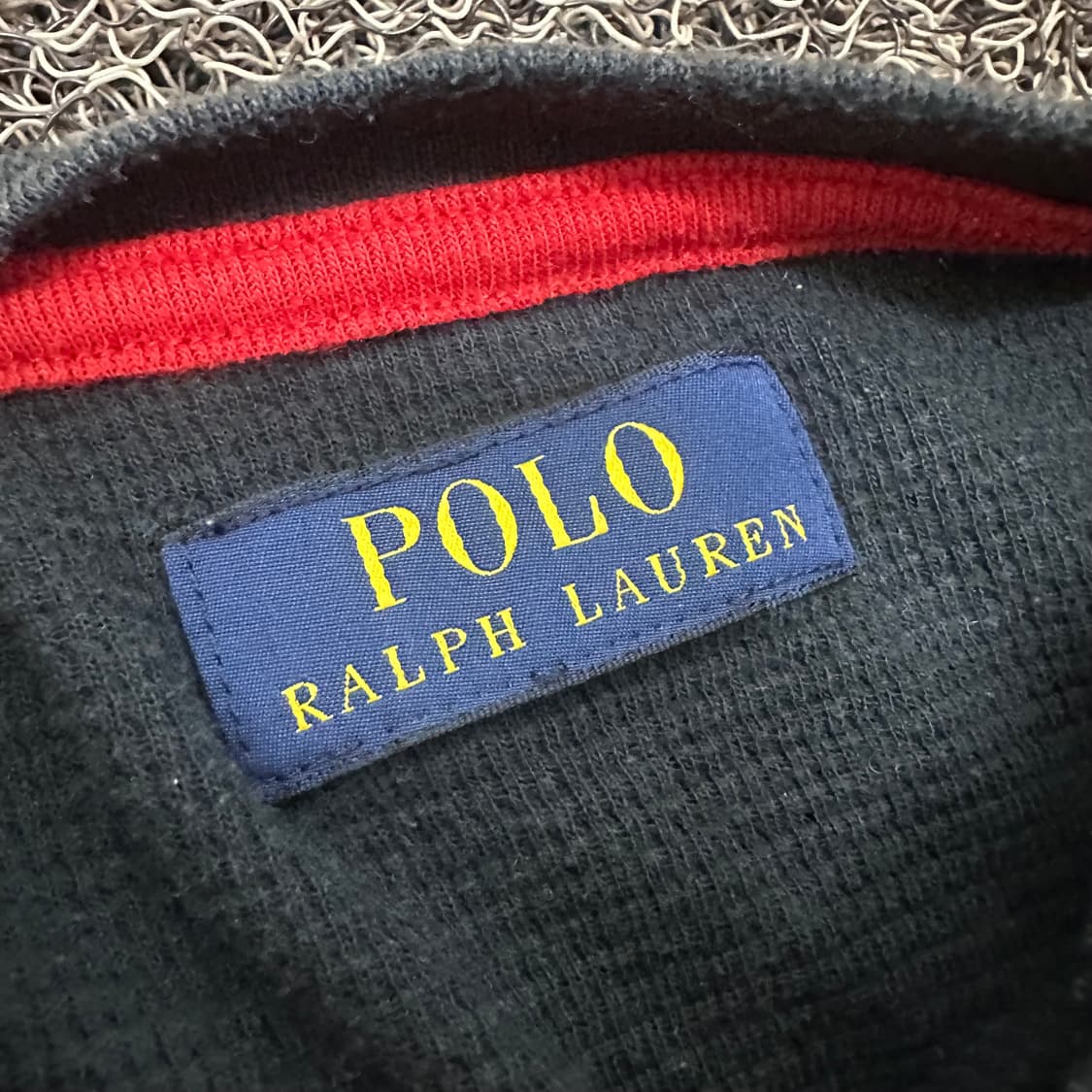 POLO 폴로 랄프로렌 와플 긴팔티셔츠 블랙 상품이미지3