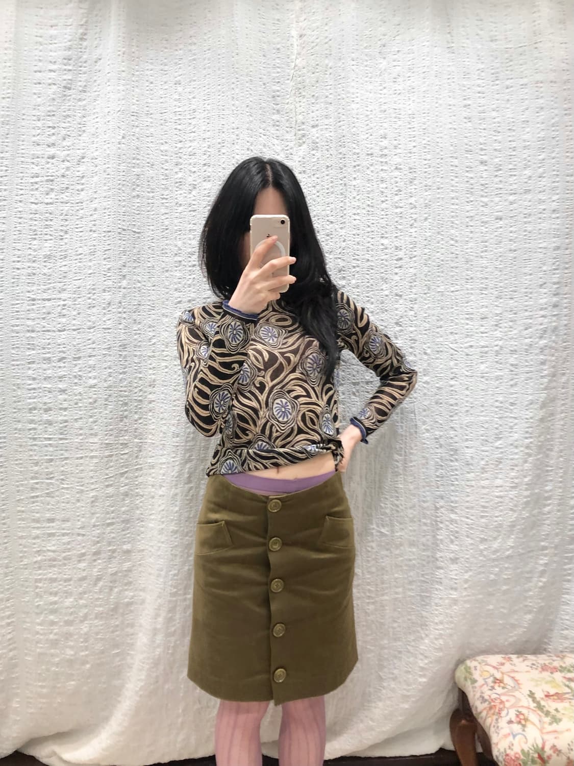 swirl garden sheer top 상품이미지3