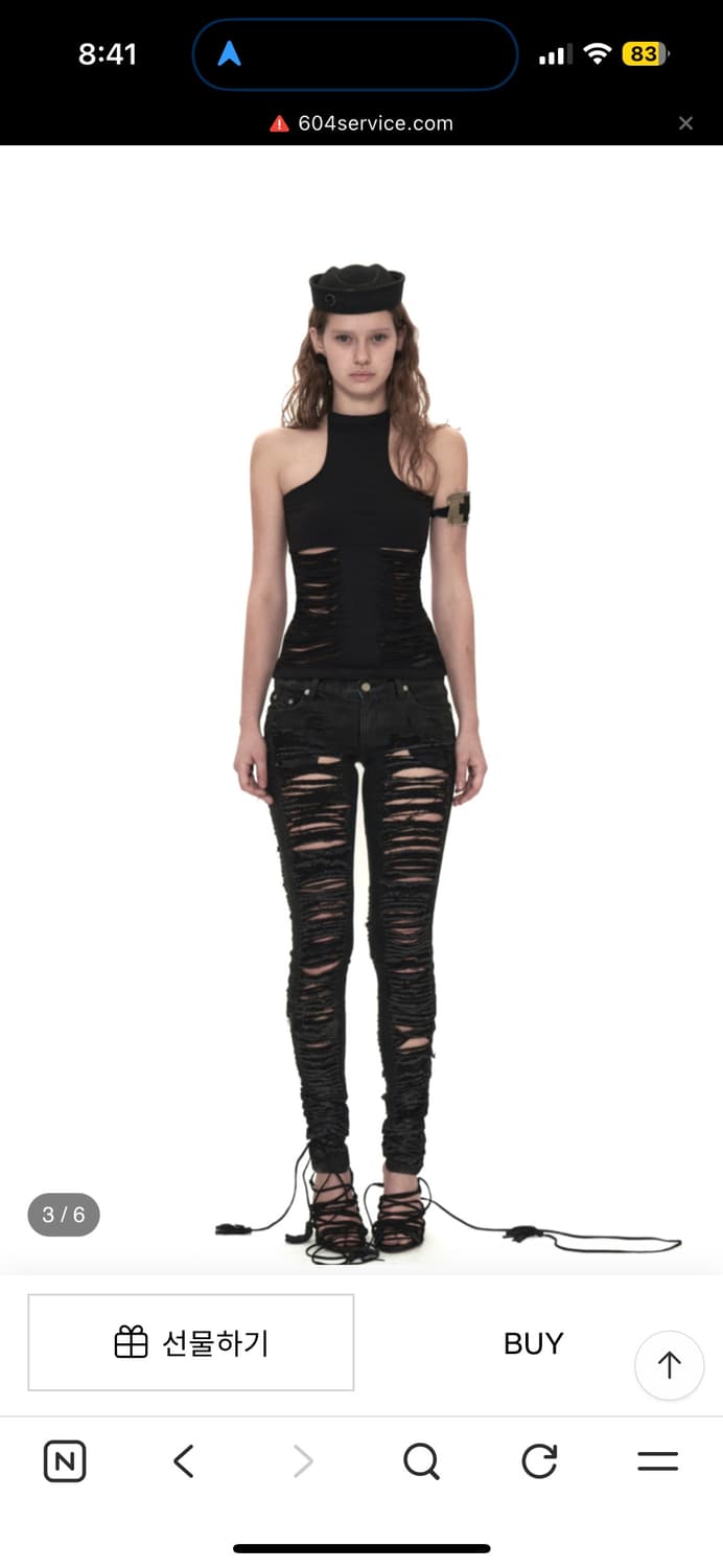 604service FRINGED CUTTING TOP 상품이미지3