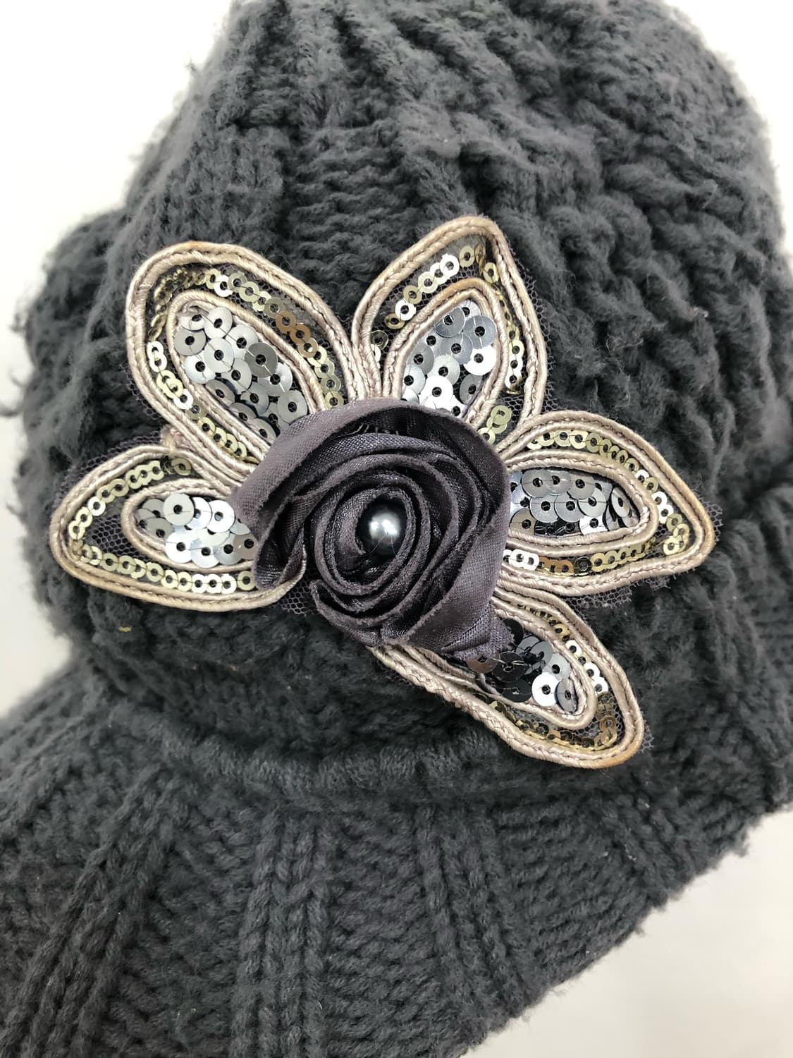 fairy floral embellished knit cap  상품이미지3