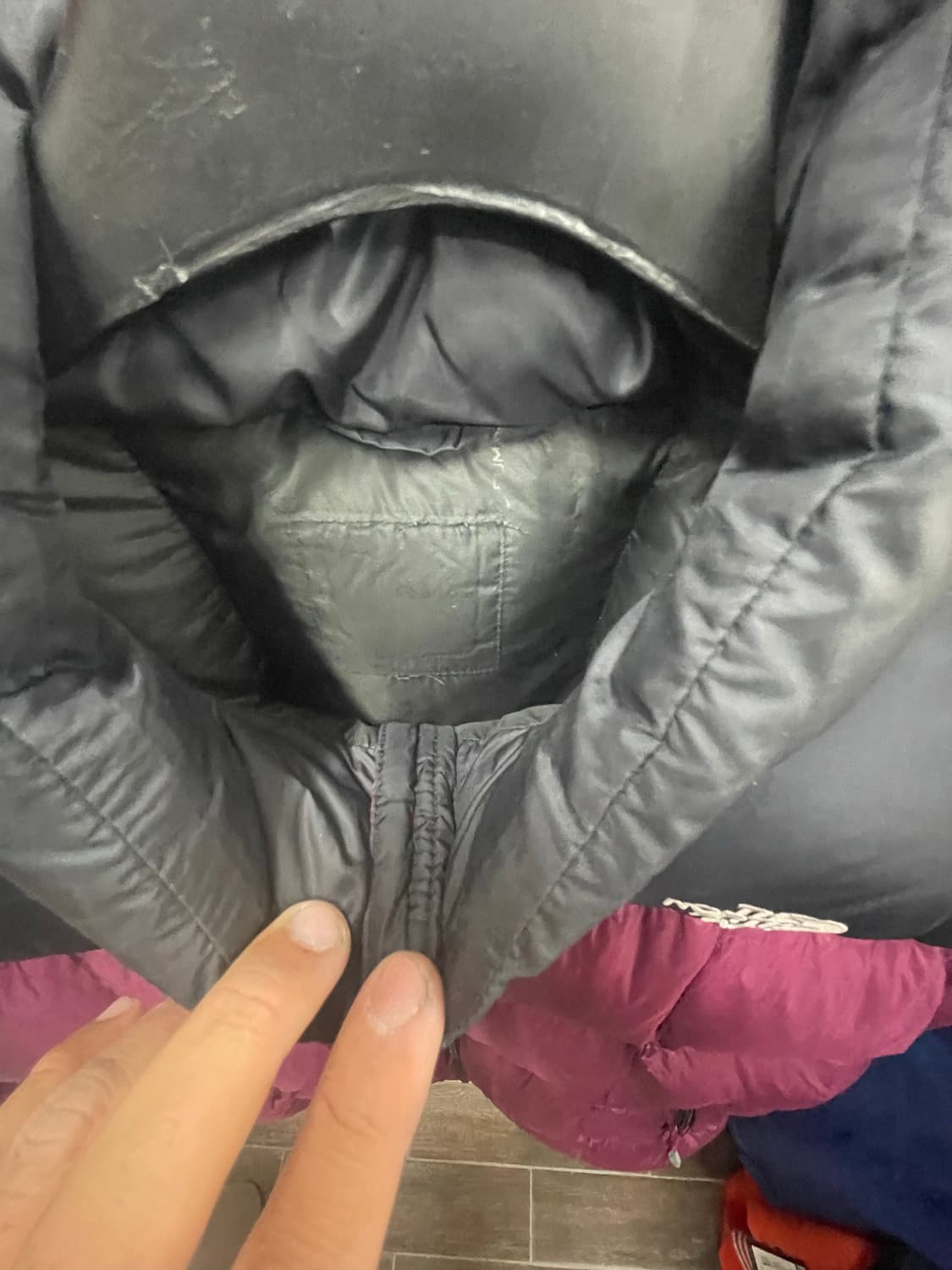 노스페이스 눕시 패딩 버건디 100 상품이미지5