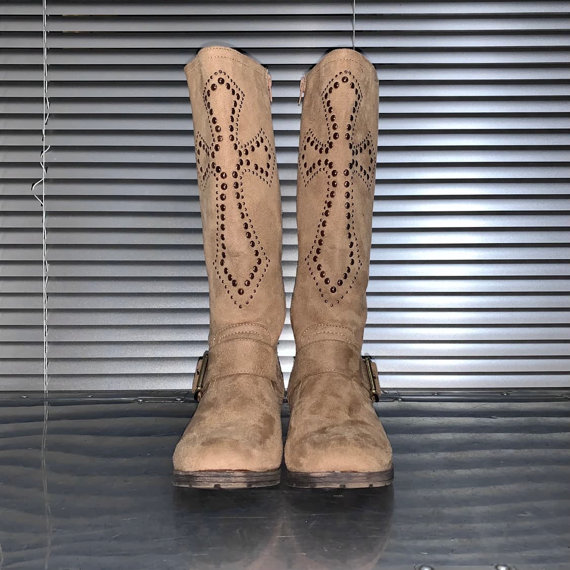 00s 크로스 인조 스웨이드 라이딩 부츠 상품이미지6