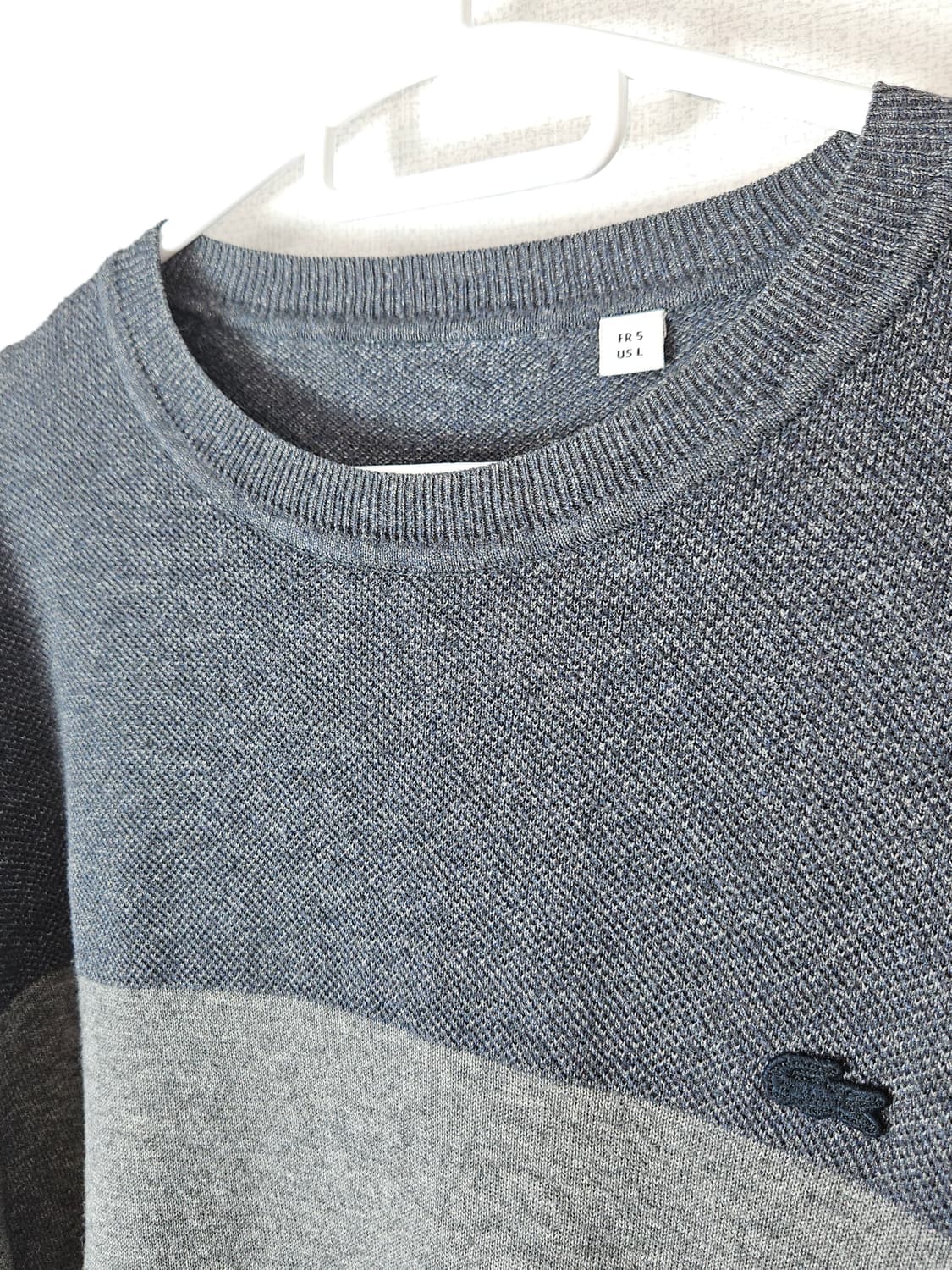 라코스테 니트 챠콜 티셔츠 남성 L 100 상품이미지3