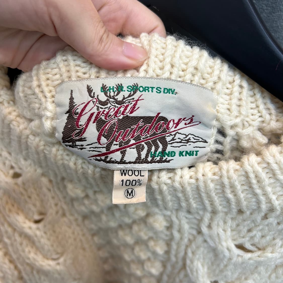 아이보리 케이블 울 니트 상품이미지2
