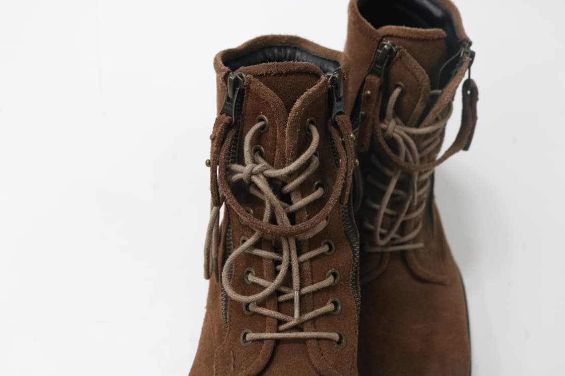 알프레도 바니스터 빈티지 브라운 스웨이드 레이스업 지퍼 부츠 (41) 상품이미지4