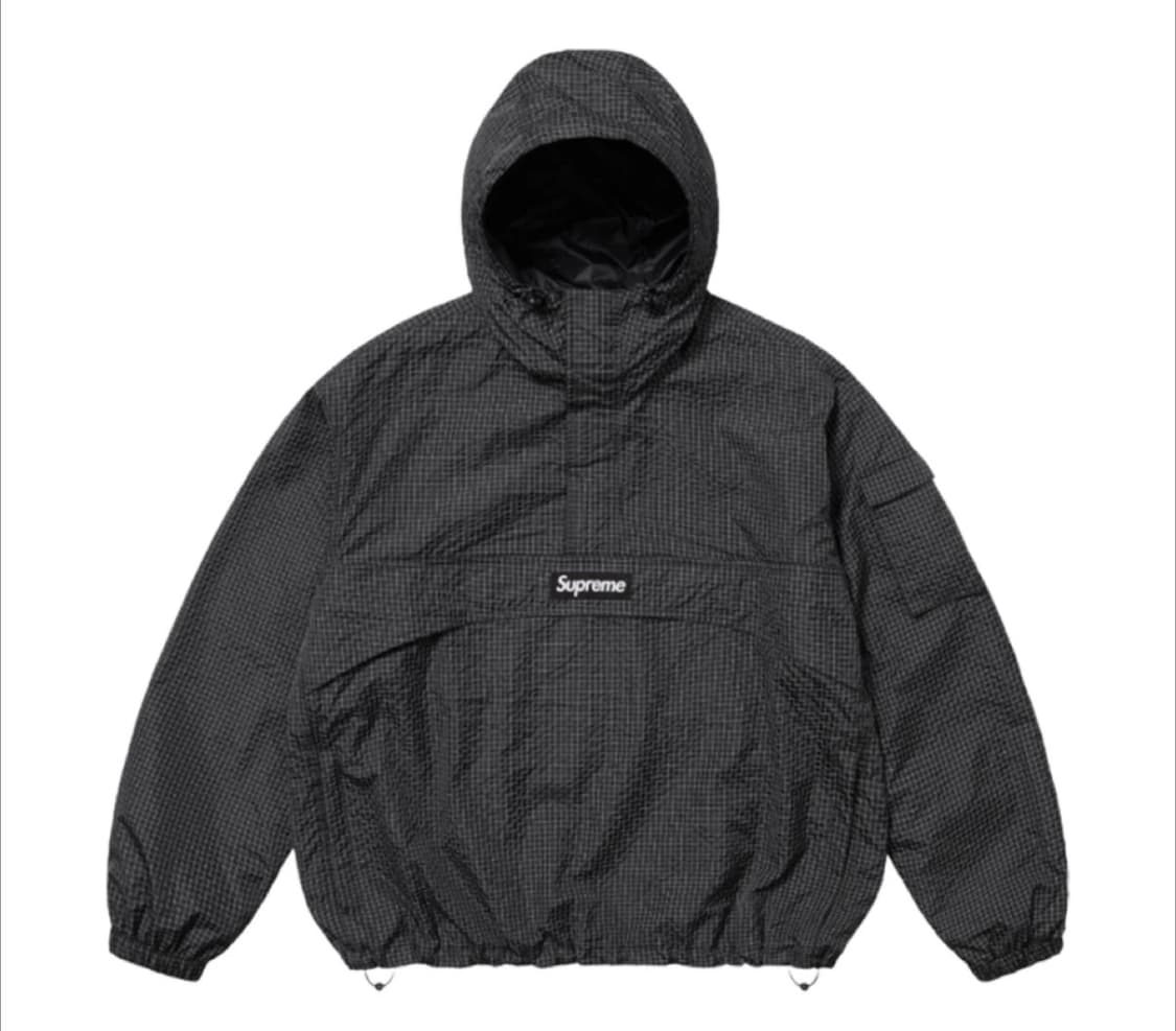 [M] 슈프림 리플렉티브 립스탑 아노락 블랙 상품이미지1