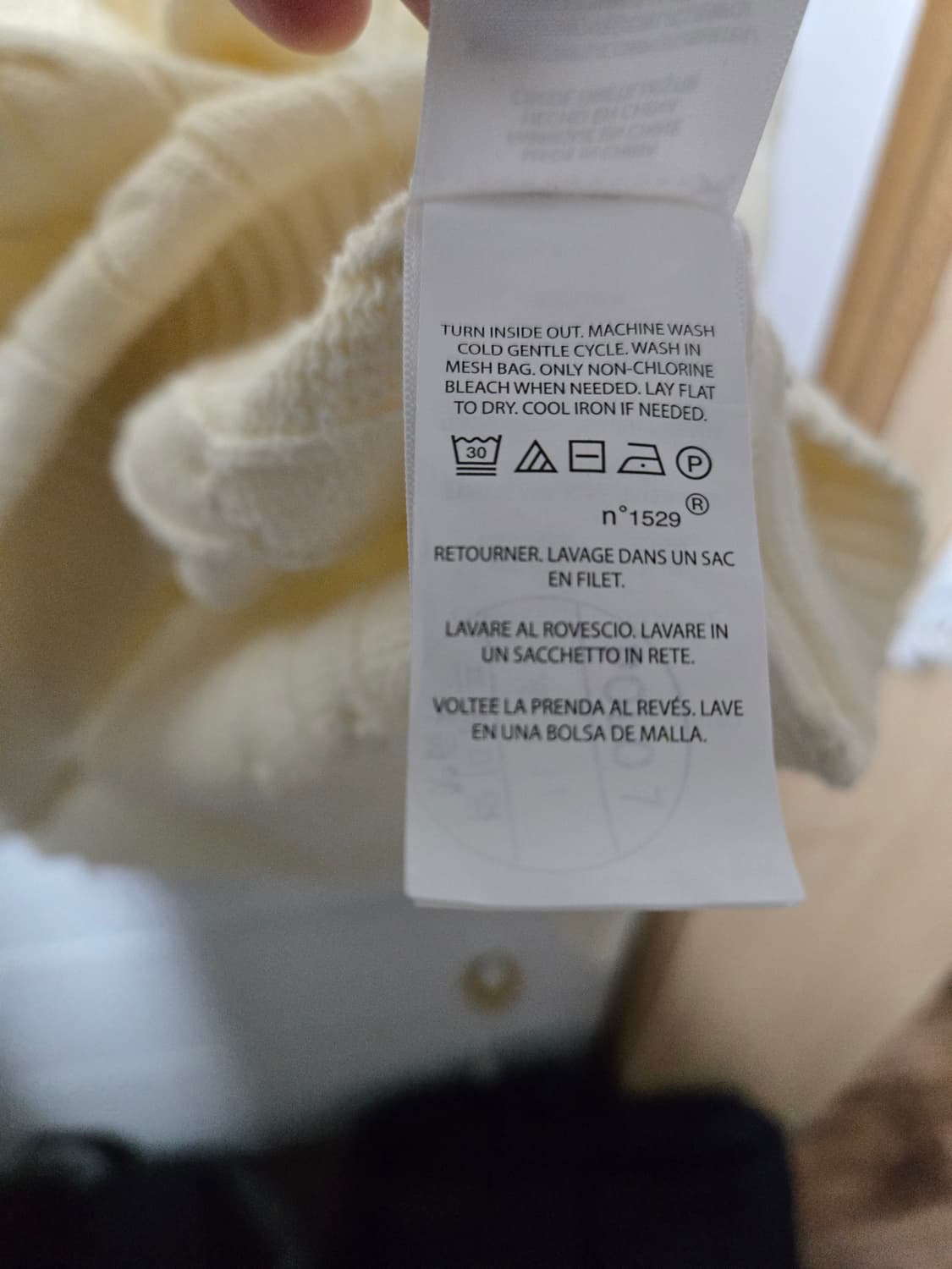 폴로 울캐시미어 케이블 니트 스웨터 XL. 아이보리 크림 105 110 상품이미지6