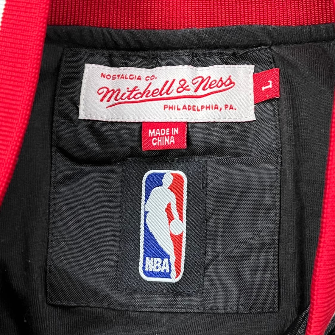 [정품/L] NBA 미첼앤네스 시카고불스 반집업자켓 웜업풀오버 b17 상품이미지5