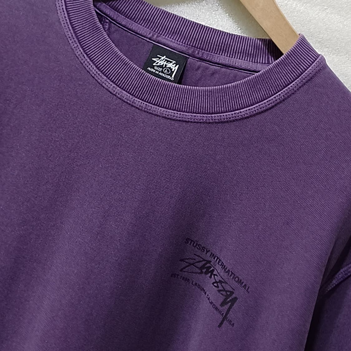 스투시 피그먼트 봄 가을 남성 맨투맨 라운드 티 XL 2XL 사랑봉봉 상품이미지3