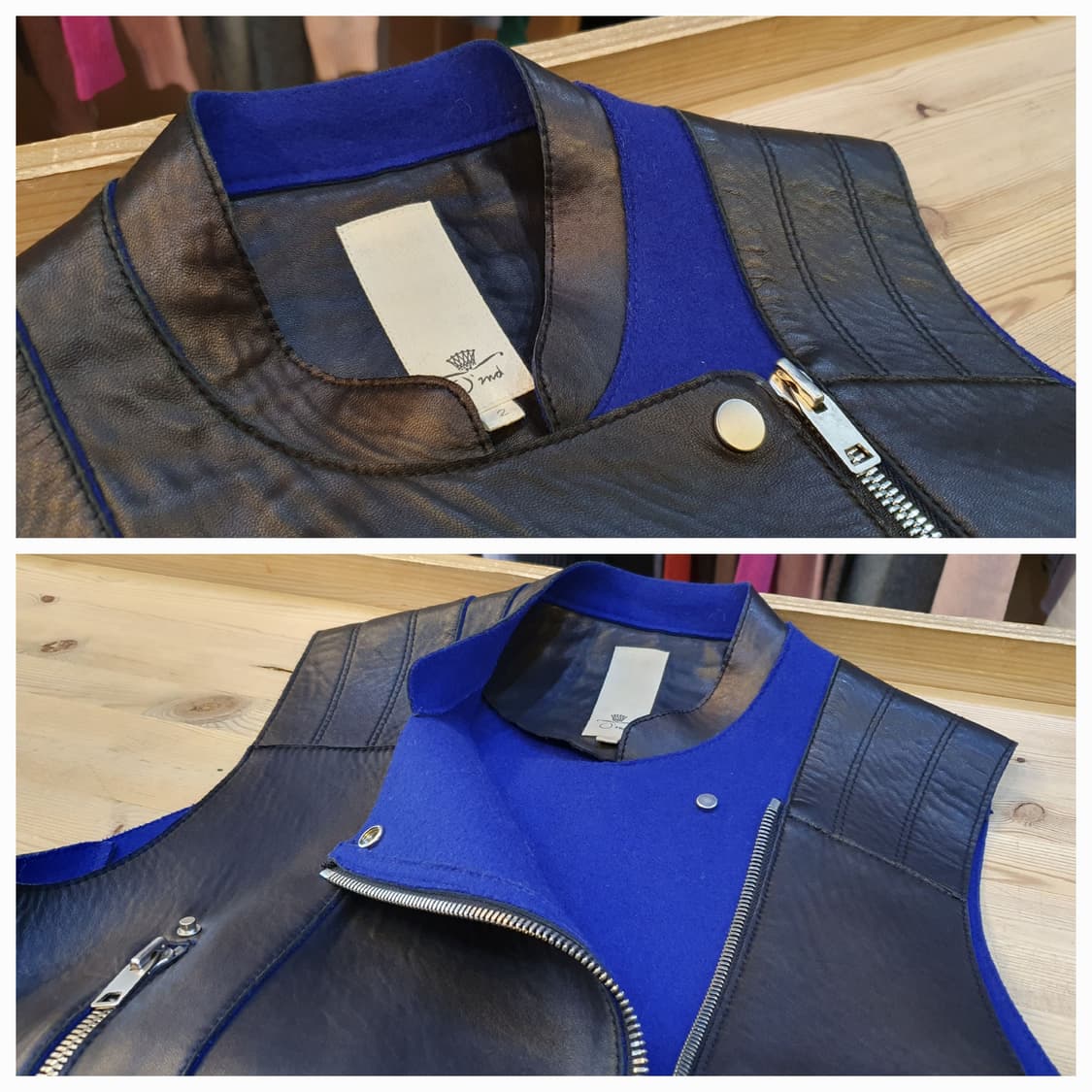 66.오즈세컨 양가죽 라이더조끼 상품이미지5