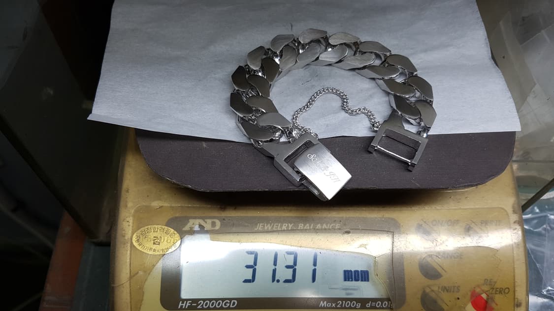 은팔찌 실버 순은 체인 팔찌)31돈 상품이미지1