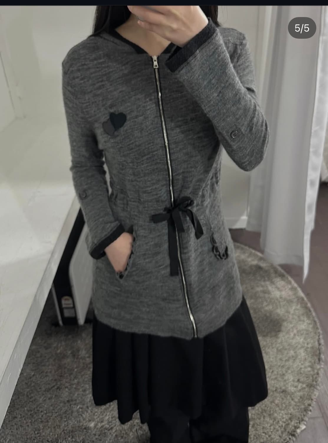 sonia rykiel knit hood zipup 상품이미지3